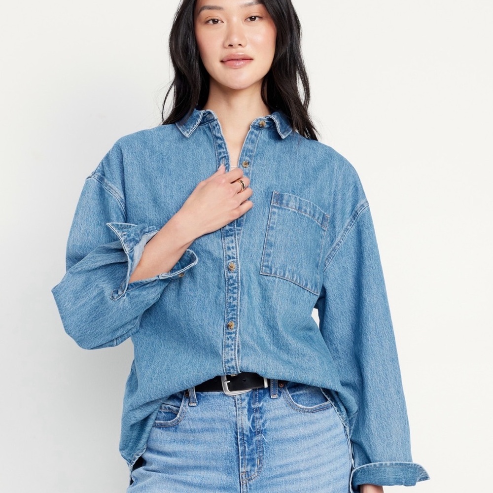 Old Navy Blue Button Down Shirt